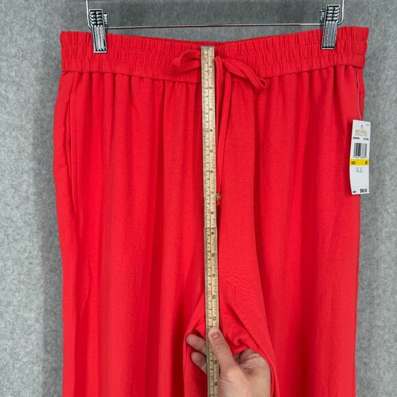 Michael Kors Womens Wide Leg Pant Size M Sea Coral Split Hem Flowy Beachy NEW - Picture 12 of 14